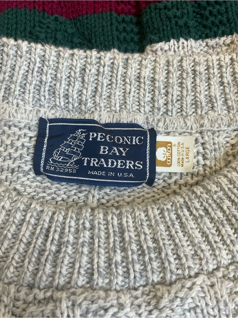 Vintage Peconic Bay Men’s Sweater - Picture 3 of 5
